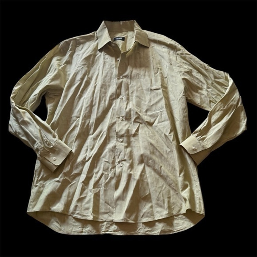 Men's green designer Hugo Boss button down shirt